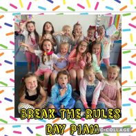 🤣😃BREAK THE RULES DAY!! Mr O'Connor was such a good sport letting our girls throw wet sponges at him all afternoon! 😆 🧽 💧