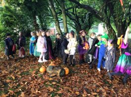 Halloween pumpkin trail and disco