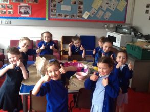 Baking shortbread was so much fun in Primary 2!